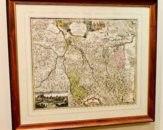 $695 Nova et accurate Geographic Delineatio Ducatus Teschensensis in Silesia. (Hungary & Poland) Nuremberg, 1740 By Matthaus Seutter engraved by TC Lotter; 28"H x 31.5"W