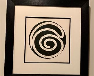 $625; Limited Edition 148/270 25.5"H x 25.5"W; Framed lithograph by Yaacov Gibstein Agam; Signed and numbered;