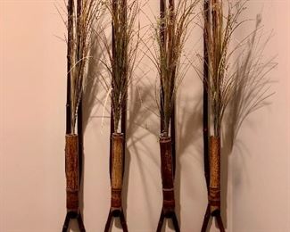 $125; Set of Four wall hangings; Each 41"H x 4.5"W