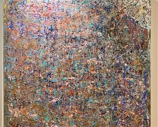 $9,450; "Fresco"by Regina Porten; 48"H x 48"W