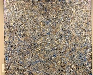 $8,200; "Pavements"; Original oil and acrylic by Regina Porten; 48"H x 48"W