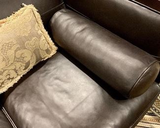 Detail; Baker Leather sofa