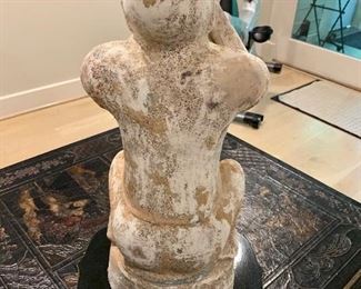 Detail; terra cotta figural ; Back view