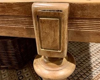 Detail; faux painted coffee table