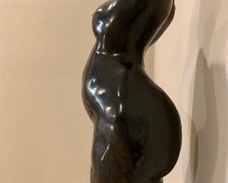 Detail; "Torso" Shona sculpture and stand