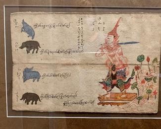 $595; Framed vintage painting; Two of two