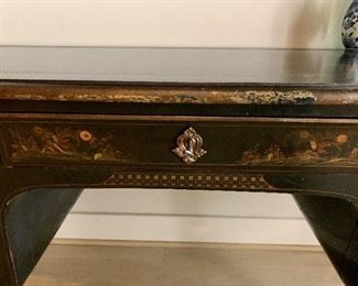 Detail ; painted writing desk