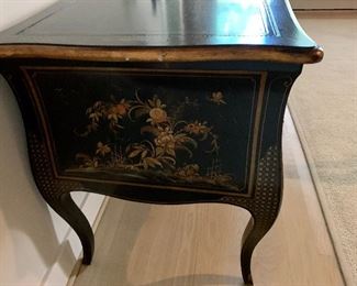 Detail; painted writing desk - side view