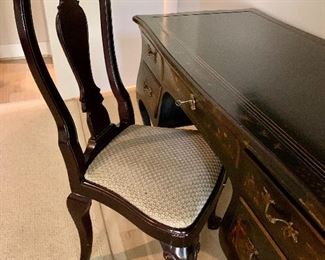 $125; Painted desk chair; 41.5"H x 17"D x 21"W