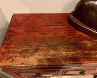 Detail; Chinese Red Lowboy