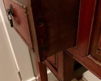 Detail; Chinese Red Lowboy