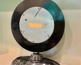 Detail; decorative vintage barometer; rear