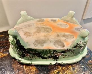 Detail; Ceramic footed bonsai vase; Bottom View