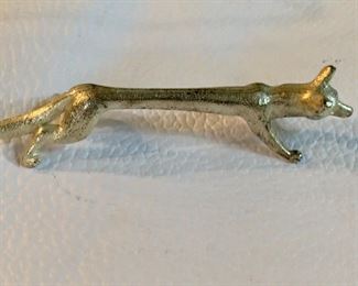 $40 Miniature metal fox knife rest