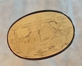 $40 Etched belt buckle
