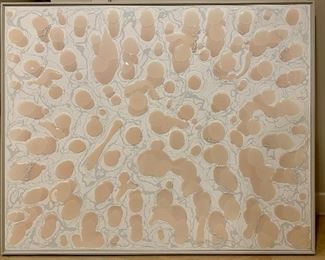 $7,500; "White on White"'; Original art by Regina Porten; 50"H x 61.25"W