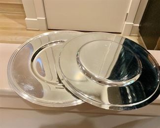 $3,150; Christofle "Albi" silverplate chargers/underplates - set of 14; Very good condition; 11.75"D