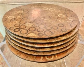 $40 Placemats; 15"D each. 6 total