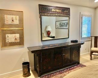 Room view - Mirror and chest are sold