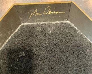 Back of plate with signature