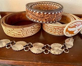 Leather & Silver Belt