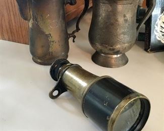 Metal serve ware, telescope