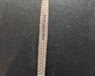 18k white gold bracelet with genuine sapphires $1700
