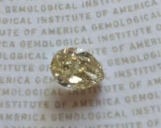 Pear shape GIA diamond $650