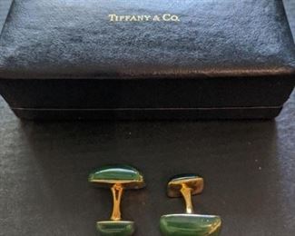 18k Tiffany jade cuff $1250