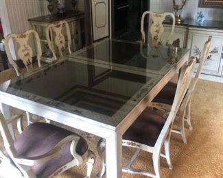 Oriental Table with 6 chairs
