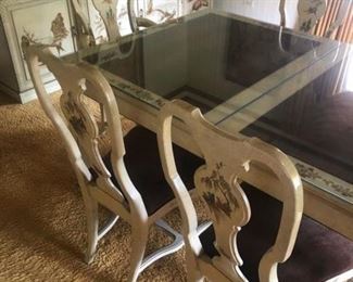 Oriental Table with 6 chairs