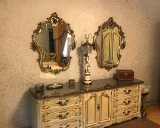 dresser and mirrors
