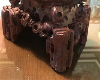 18" Soapstone Oriental Fisherman