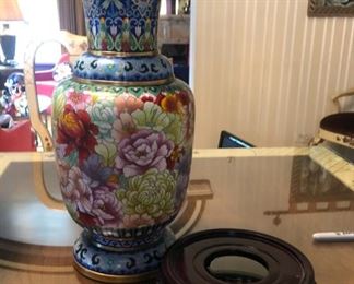 Cloisonne Enamel Brass Vase