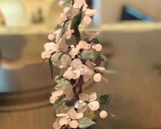 Japanese Cherry Blossom Jade Stone Bonsai Tree