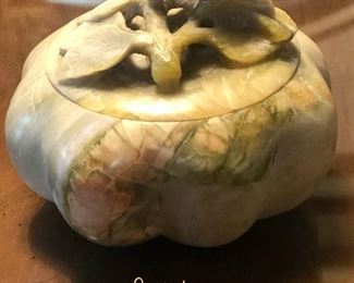 Soapstone Pumpkin Trinket Box