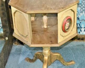 SWIVEL PAINTED TABLE