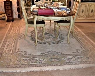 AREA RUG (ONE OF THREE AVAILABLE), DINING TABLE WITH 6 CHAIRS