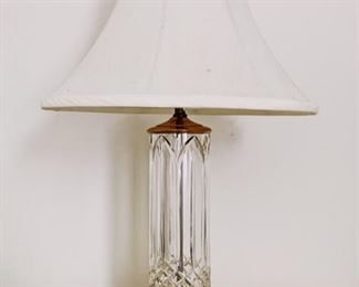 Make an offer: was $60. Crystal lamp with shade. 24H to base of socket x 5Dia base.