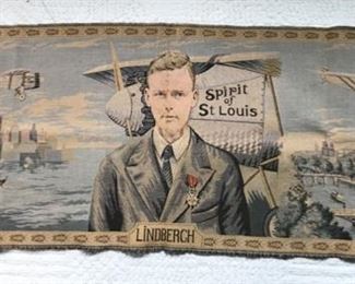Make an offer: was $125. Lucky Lindbergh and the Spirit of St Louis French tapestry. 19.5H x 56W. Condition very good (packed away for decades).