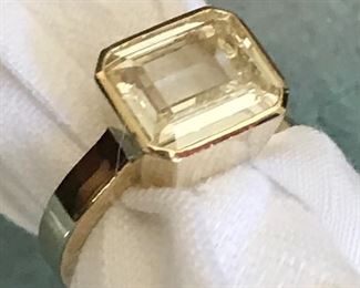 Ladies 3.20ct Emerald Cut Diamond Ring
