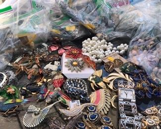 Hundreds of Pieces of Vintage and Contemporary  Costume Jewelry