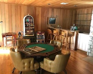 Game Table, Slot Machines,Games, Barware, Large Flat Screen TVs