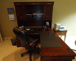 Large L shaped desk and chair