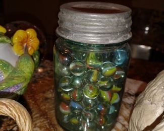 Collectible jar of marbles