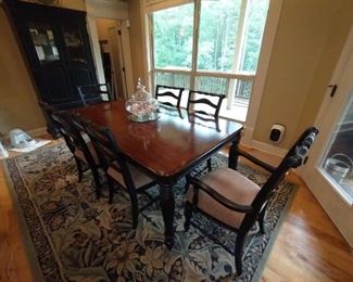 Large kitchen dinner table with 10 chairs