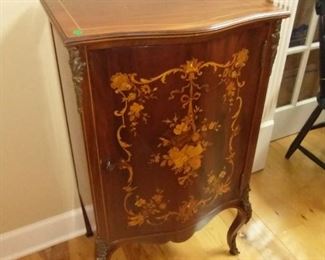 Detailed Wood storage cabinet mini armoire