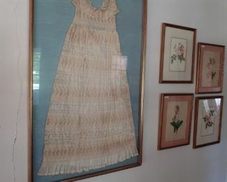 Wonderful framed christening dress