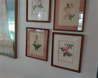 Floral prints, many other art pieces