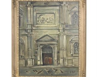 Sickert (?) Facade of Chiesa di San Rocco Venice
oil on canvas 29"x 23" $2,500.00